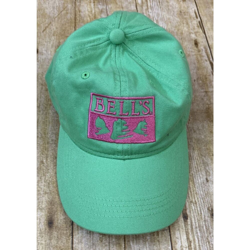 Mint Green Baseball Cap with Pink Embroidered Logo
